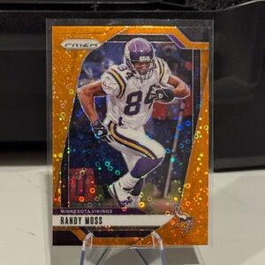 🔥 2024  Randy Moss Orange Disco Panini Prizm Card. Mint condition